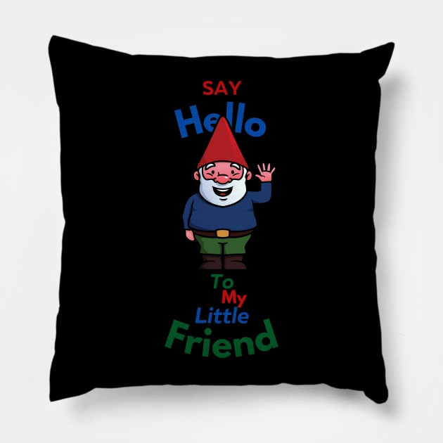 Funny Garden Gnome Pillow by maxdax