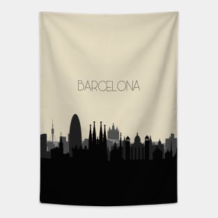 Barcelona Skyline Tapestry