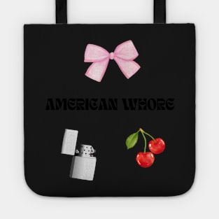 American Whore Song Print Sticker Pack Tote