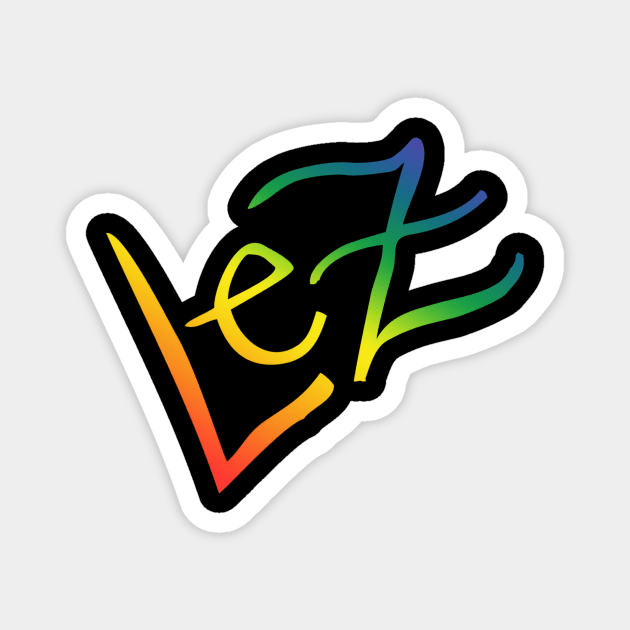 Rainbow Lez Magnet by Lez Hang Out 