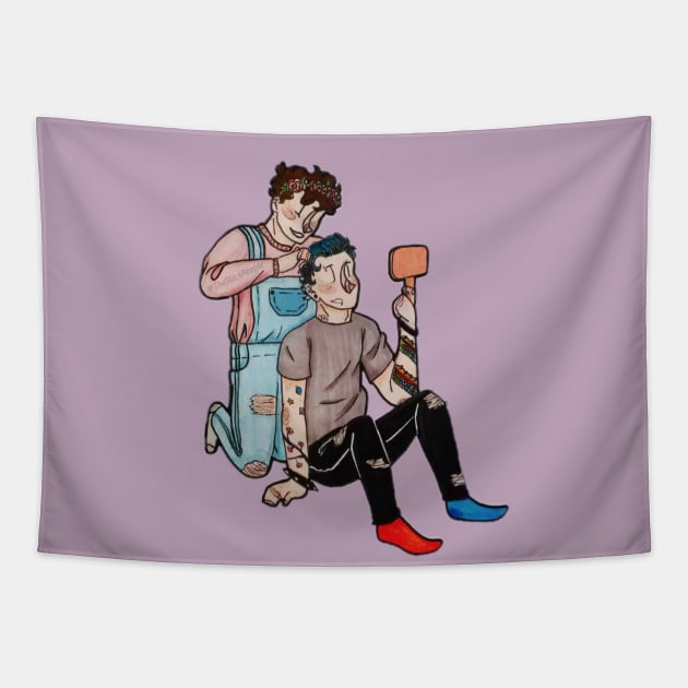 Pastel Howell x Punk Phil Tapestry by TheStickPeople