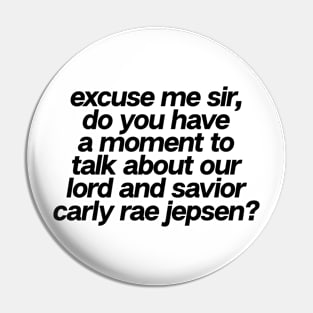 Excuse Me Sir Jesus Joke Pin