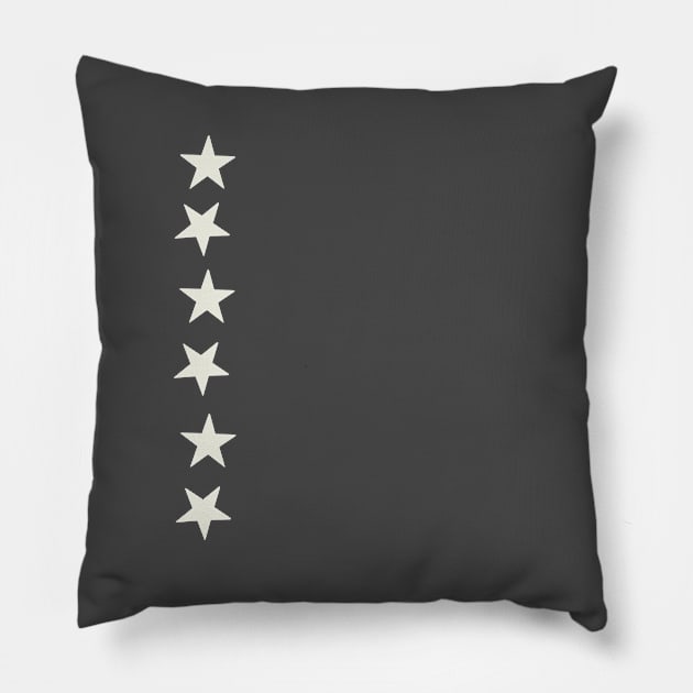 white stars - black Pillow by persa