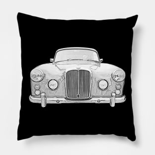 Alvis TD21 Series II 1960s classic car monochrome Pillow