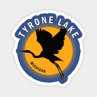 Tyrone Lake in Michigan Heron Sunrise Magnet