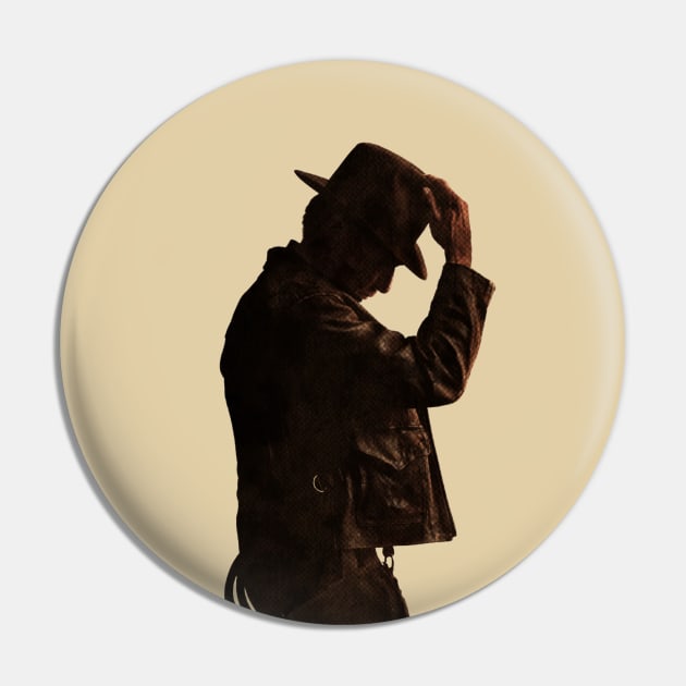 Indy - silhouette Pin by Buff Geeks Art