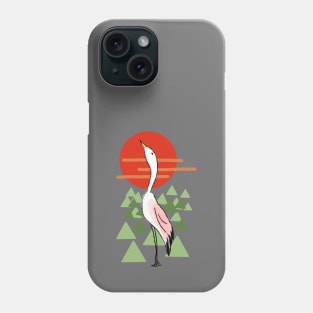 Egret With Sunset Phone Case