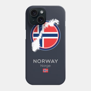 Norway Map and Flag Phone Case