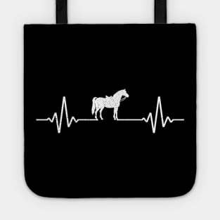 Horse Heartbeat Funny Equestrian Animal Lover Outfit Tote