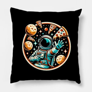 Astronaut in Space with Pizza, Love Eating Pizza Pillow