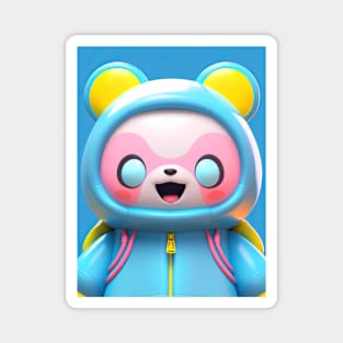 AKBLM - D.POOL MASK KUMA LOVES SUPERHEROS | CUTE 3D ANIME 302D CREATURE Magnet