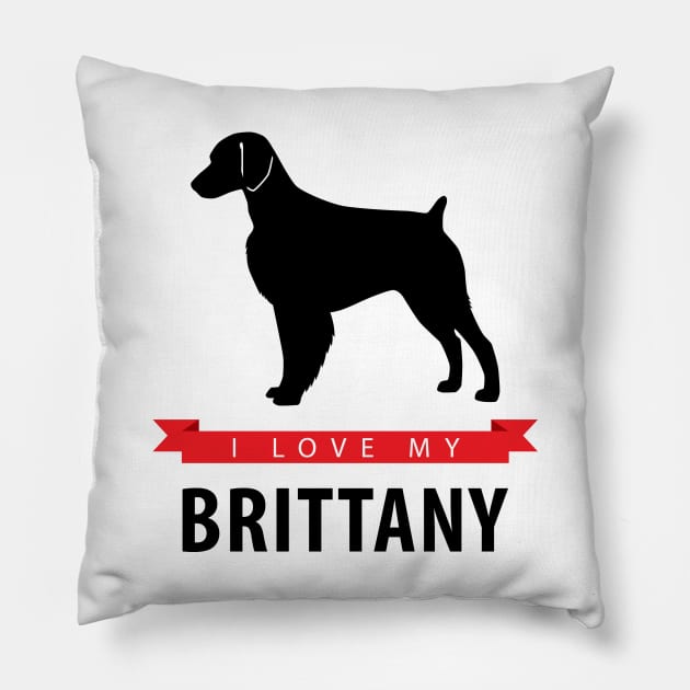 I Love My Brittany Pillow by millersye