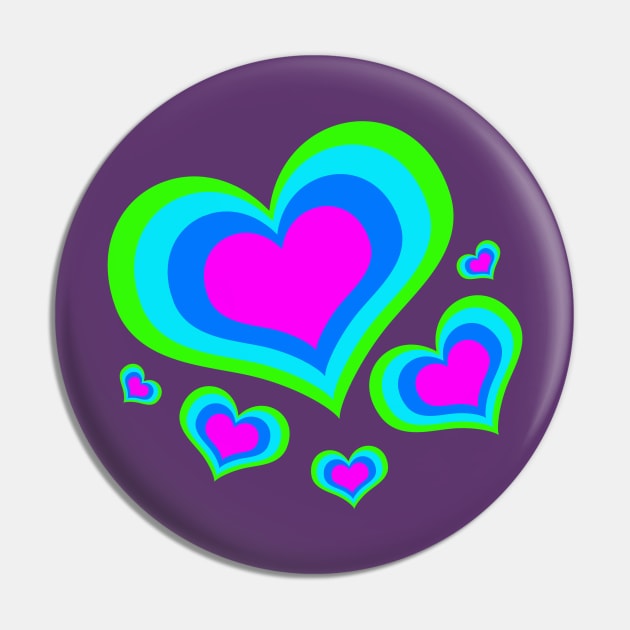 Colorful Hearts Pin by letnothingstopyou