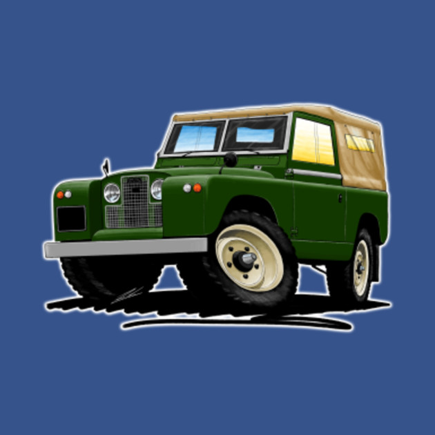 Disover Land Rover Series 2 Green Caricature - Land Rover - T-Shirt