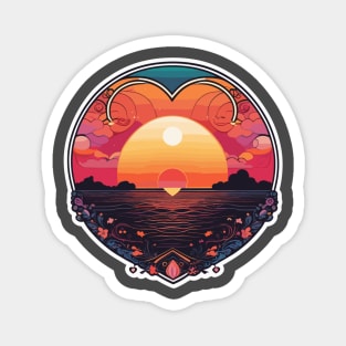 sunset love Magnet