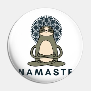 namaste yoga sloth Pin