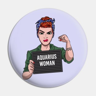 Aquarius Woman Pin