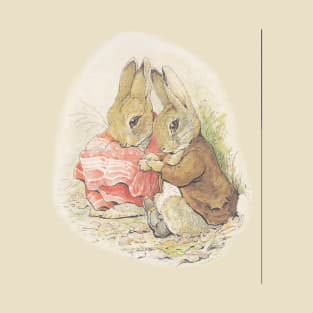 Cuddling Rabbit Couple - Beatrix Potter T-Shirt