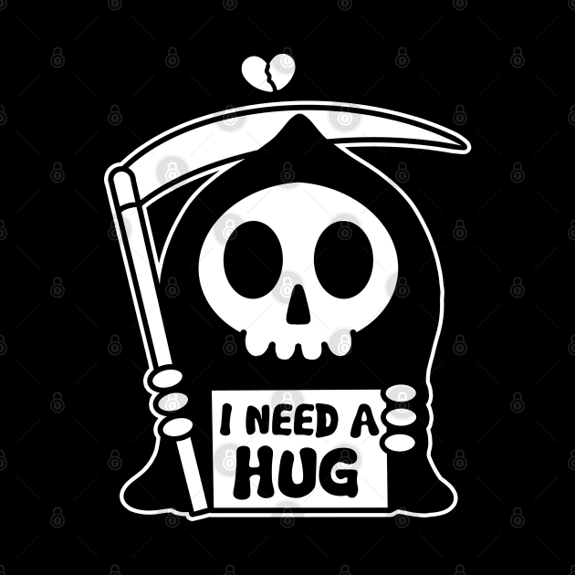 Cute Grim Reaper - I Need a Hug by DRIPCRIME Y2K