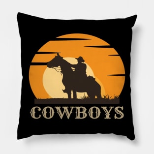 Cowboys Sunset Pillow