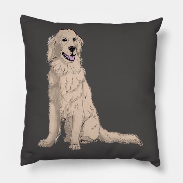 Golden retriever - sit Pillow by doggyshop