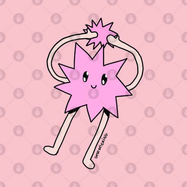 Silly Little Guy | Pink Sticker Version by ghostieking