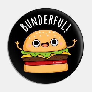 Bunderful Cute Burger Bun Pun Pin