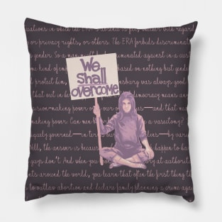 Gloria Steinem Portrait and Quote Pillow