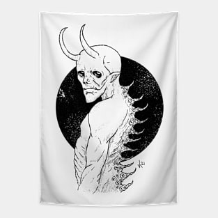 Devil's Backbone (Black Print) Tapestry