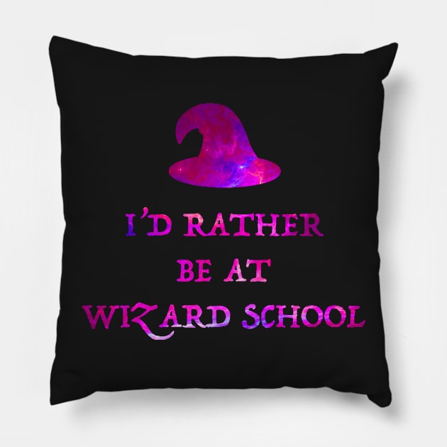 I'd Rather Be At Wizard School Pillow by koifish