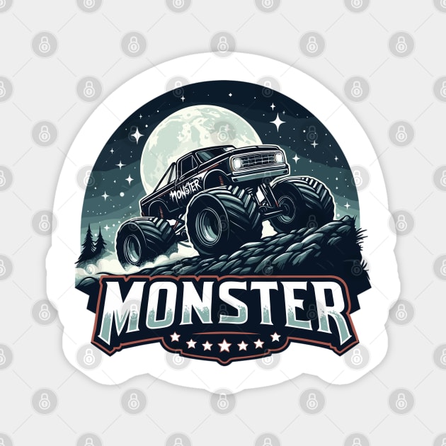 Monster Truck Magnet by Vehicles-Art