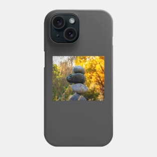 Rock Cairn on a Fall Day Phone Case