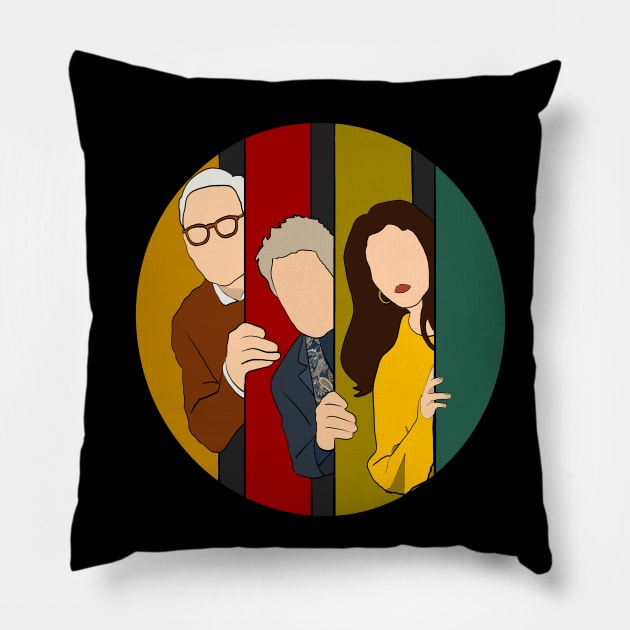 Only Murders In The Building Graphic, Only Murders Fan Art Pillow by Blue Moon Barn