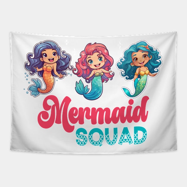 Mermaid Squad Tapestry by Etopix