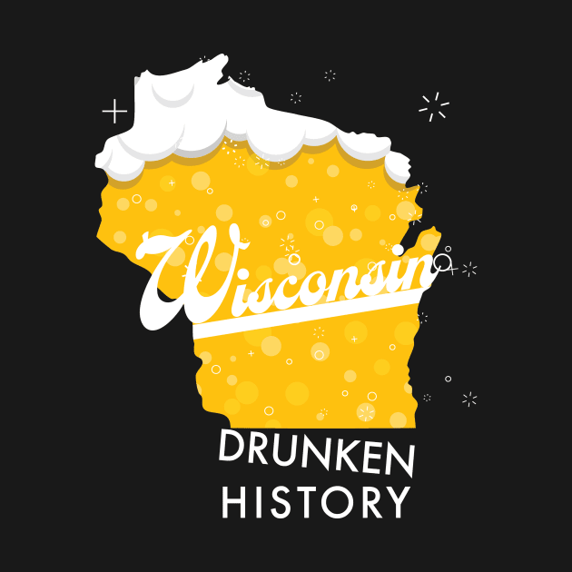 Beer Mug Overflow Dark Shirts by Wisconsin Drunken History