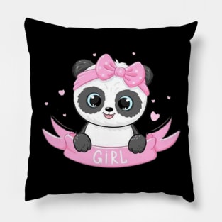 Baby girl panda Pillow