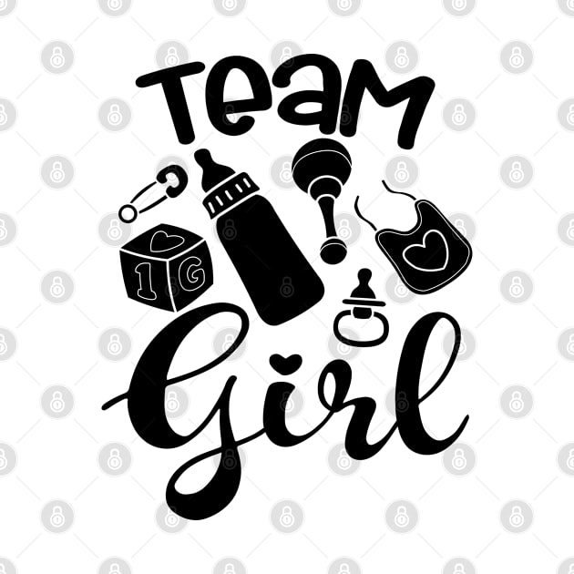 Cute Team Girl, Gender Reveal, It's A Baby Girl, Gift For Men, Women & Kids by Art Like Wow Designs