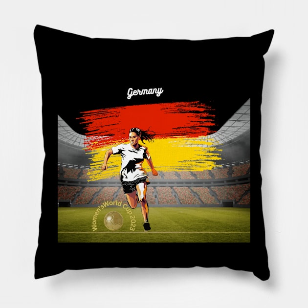 Germany T-Shirt, Unisex T-Shirt, Women’s World Cup, soccer t-shirts, football t-shirts, women’s football, Germany national football team Pillow by Clinsh Online 