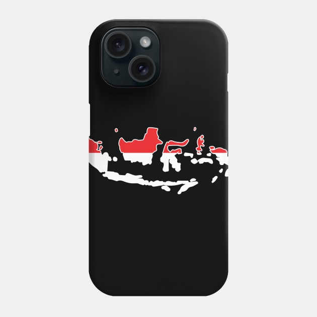 Indonesia map flag designs Phone Case by D_designs