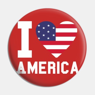 I LOVE AMERICA Pin