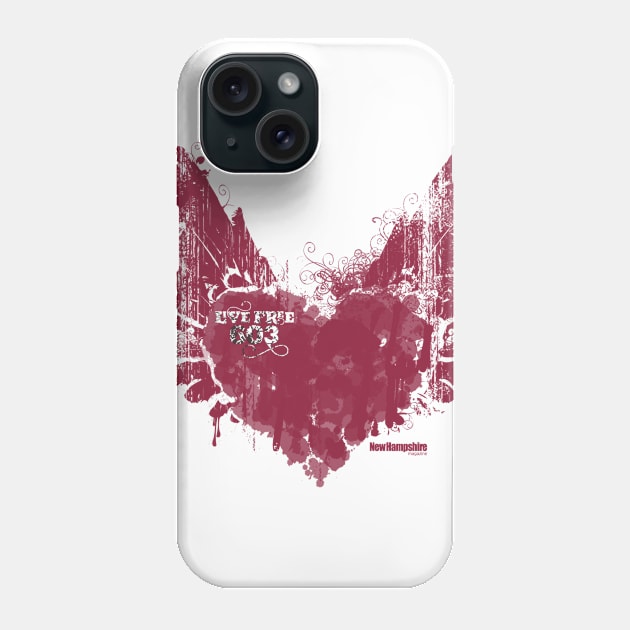 Red Heart Live Free 603 Phone Case by New Hampshire Magazine