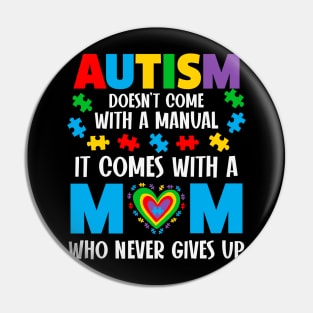 Autism Mom Puzzle Piece Autism Awareness Gift for Birthday, Mother's Day, Thanksgiving, Christmas Pin