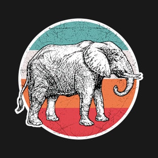 Vintage Retro Elephant Shirt Funny Gifts for Men Women Kids T-Shirt