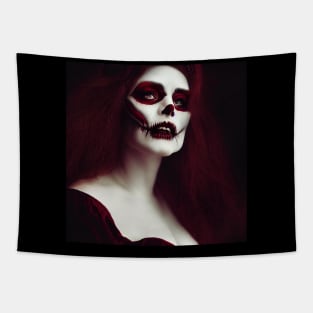 Lady Vampire Halloween Tapestry