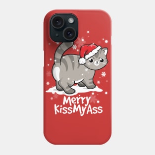 Merry kissmyass cat Phone Case