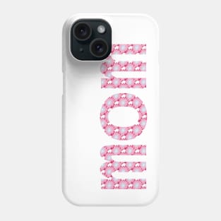 Floral Art Typography Mom Pink Phone Case