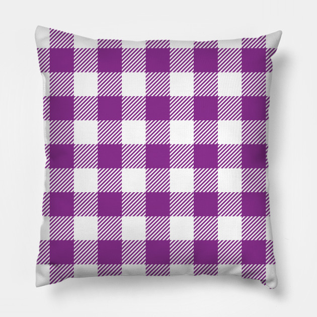 Buffalo Plaid Purple White Buffalo Plaid Pillow Teepublic