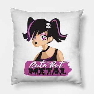 Cute But Metal Metal Girl Metal Chick Metal Fan Pillow