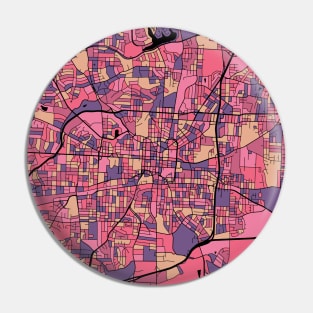 Greensboro Map Pattern in Purple & Pink Pin