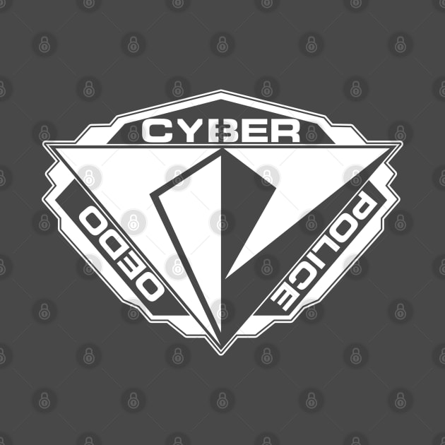 Cyber Police Badge - White by spicytees